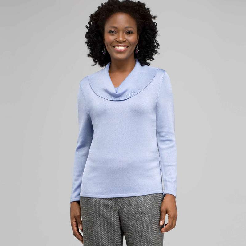 Draped Cowl Neck, Delft, large image number 0
